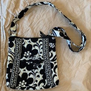 Vera Bradley Black & White Floral Crossbody